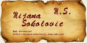 Mijana Sokolović vizit kartica